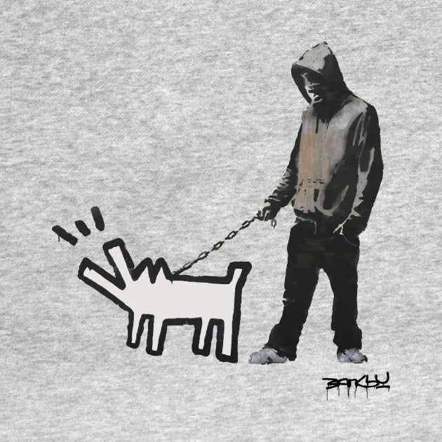 BANKSY Haring Dog by inkstyl